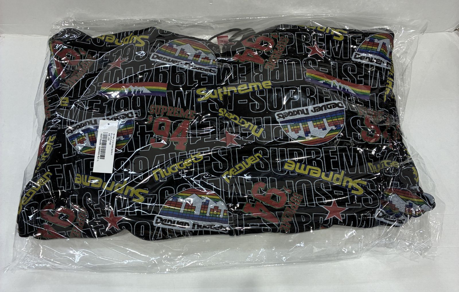 未使用 未開封 Supreme 26SS Mitchell & Ness Teams Zip Up Hooded Sweatshirt Black Lサイズ シュプリーム パーカー 【T1776-001】◆ 214
