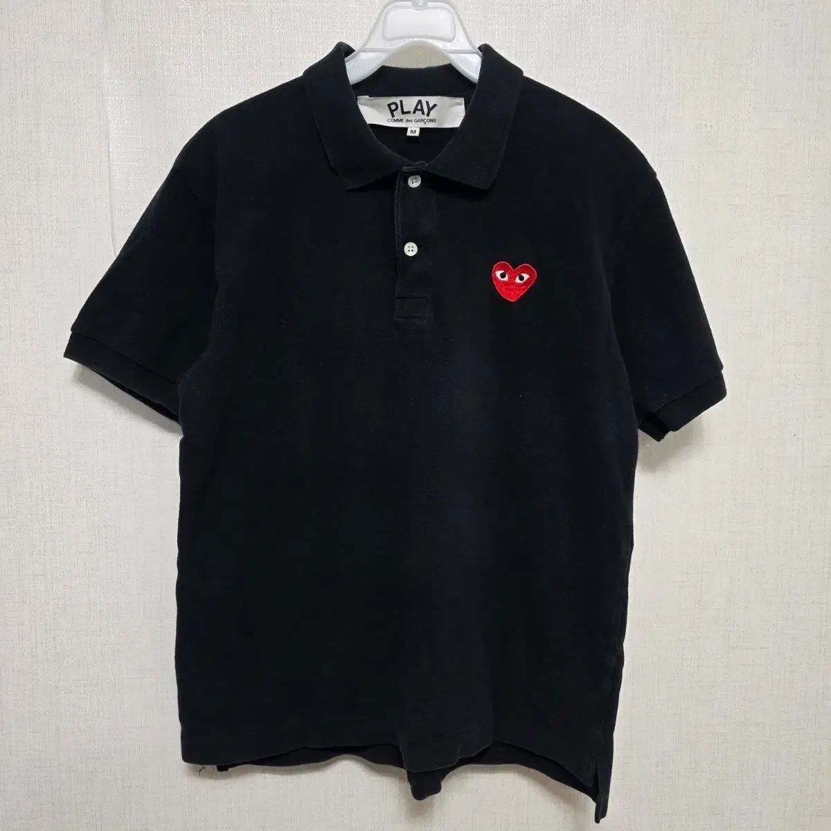 コム・デ・ギャルソン PLAY 半袖 カラーTシャツ ブラック