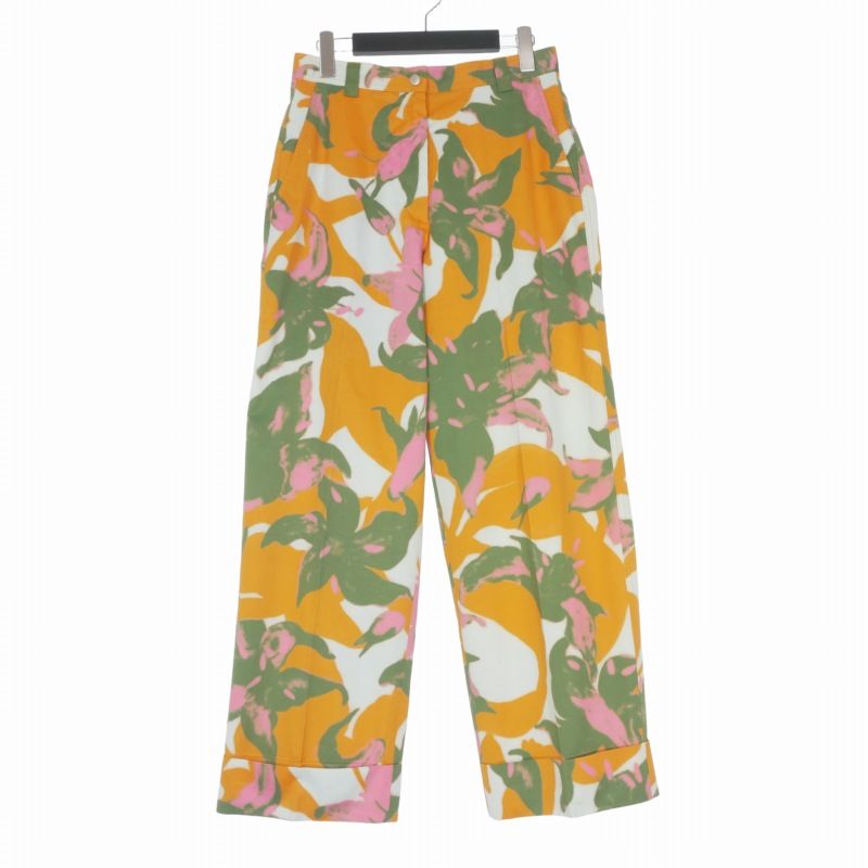 ドリスヴァンノッテン DRIES VAN NOTEN 花柄 ワイドパンツ スラックス センタープレス 36 マルチカラー 国内正規