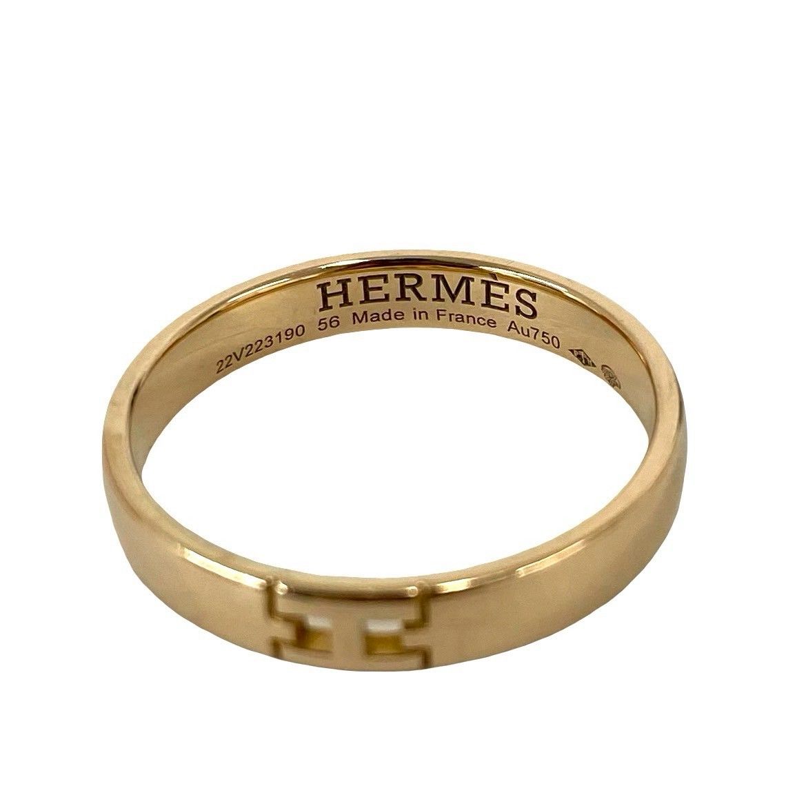 極 美品 箱付き HERMES エルメス エヴァー ヘラクレス リング K18