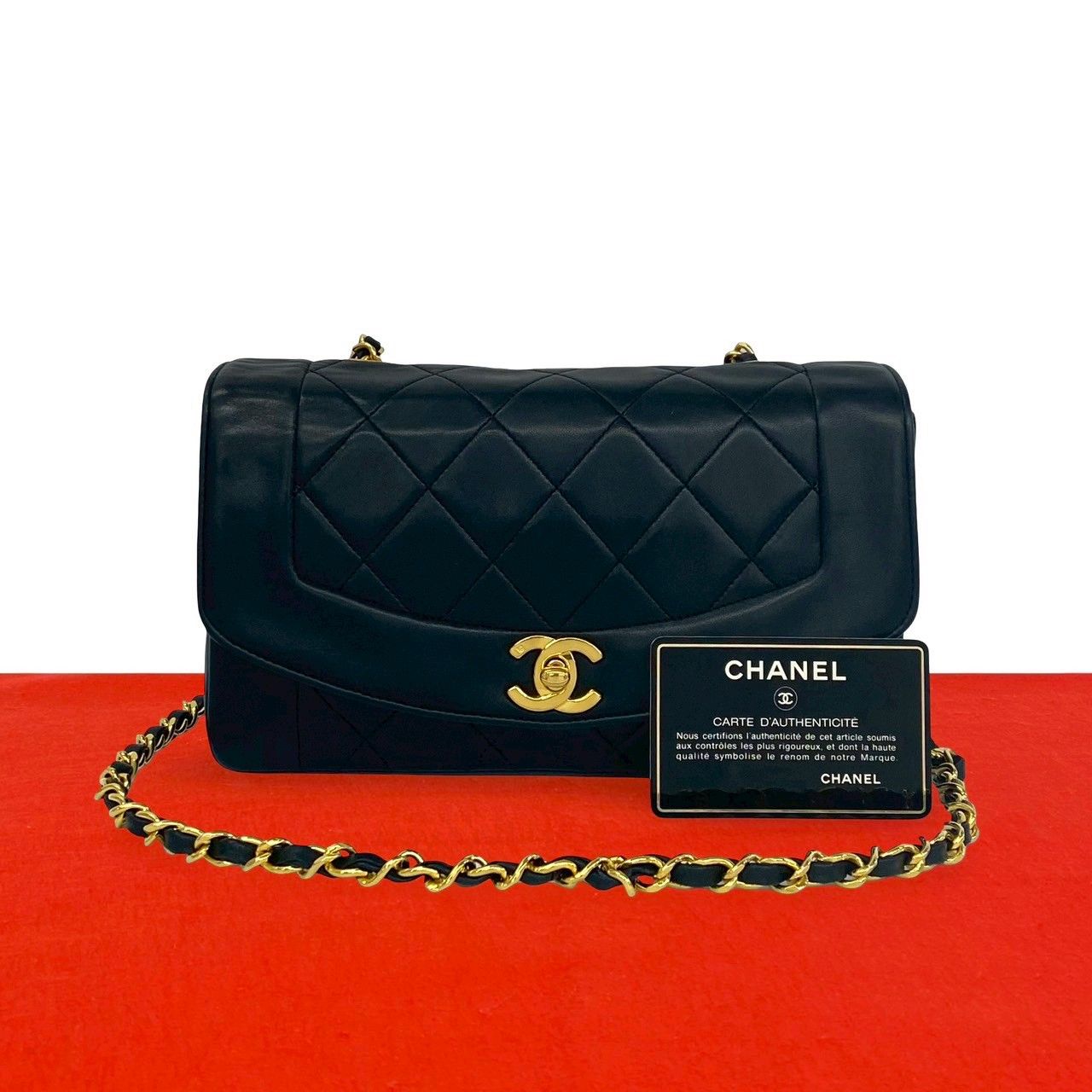 極 美品 カード シール有 1番台 CHANEL シャネル マトラッセ ダイアナ