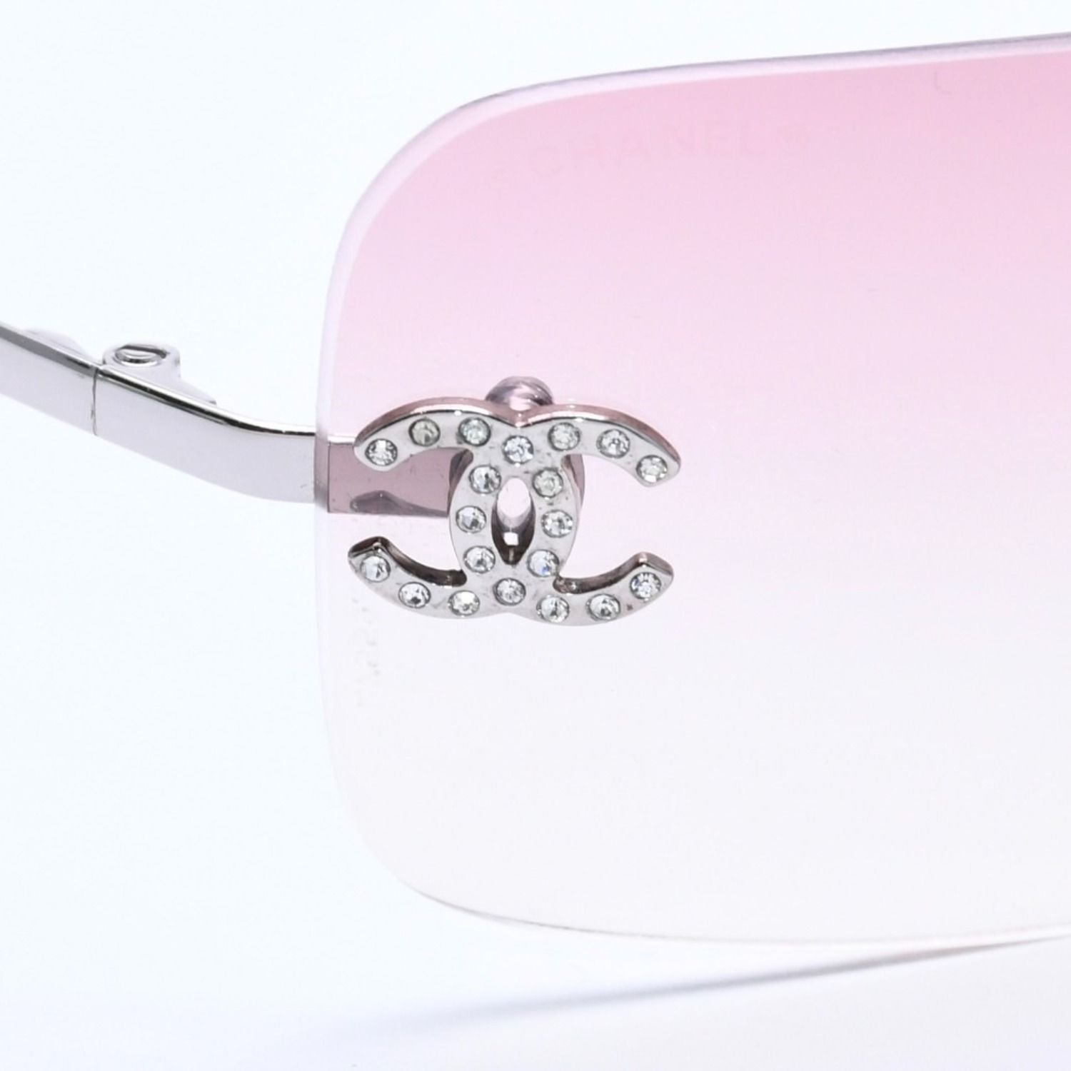 極美品 CHANEL シャネル リムレス サングラス アイウェア 4017-D c.124