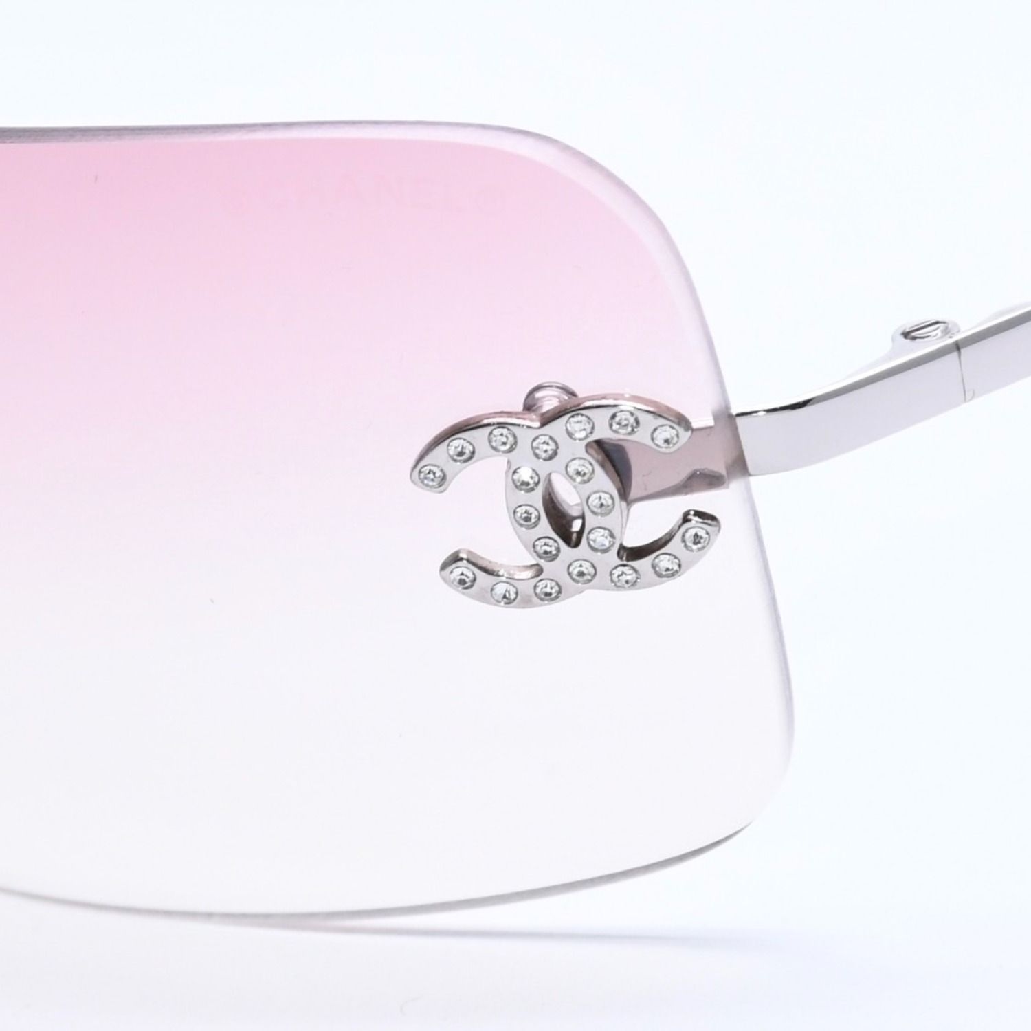 CHANELリムレス　サングラス CH4017D 58 ヴィンテージ　ココマーク 極美品 CHANEL シャネル リムレス サングラス アイウェア 4017-D c.124