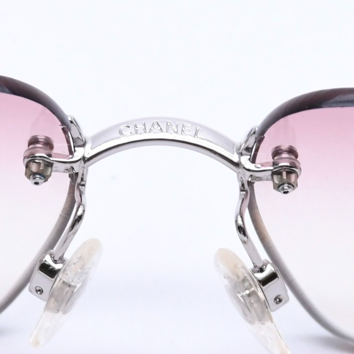 極美品 CHANEL シャネル リムレス サングラス アイウェア 4017-D c.124