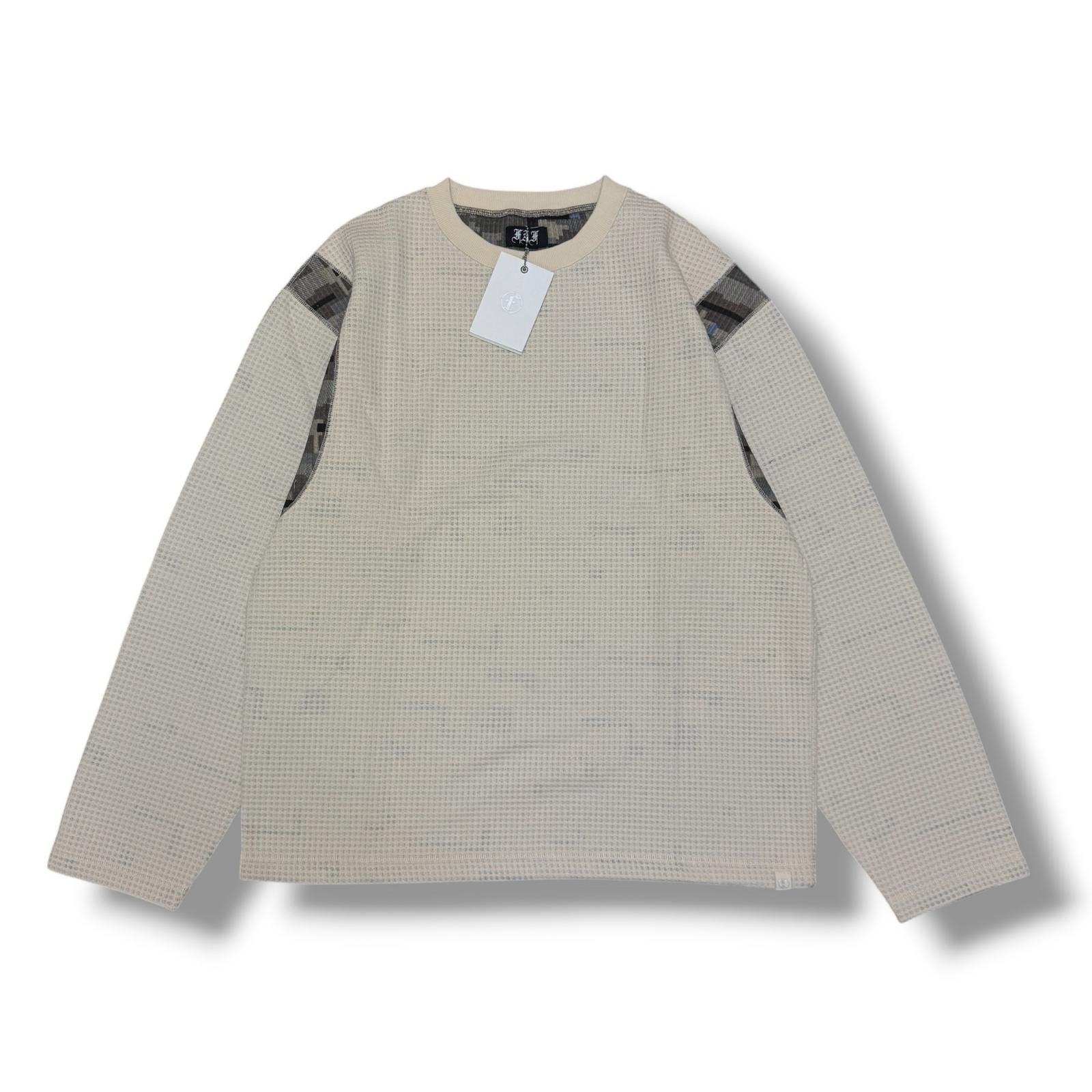 参考上代24200円 未使用 FAF(Fake As Flowers) Thermal Reversible LS Pullover サーマル 長袖カットソー エフエーエフ(フェイクアスフラワーズ) 33421202 エクリュ 3 （16582M）