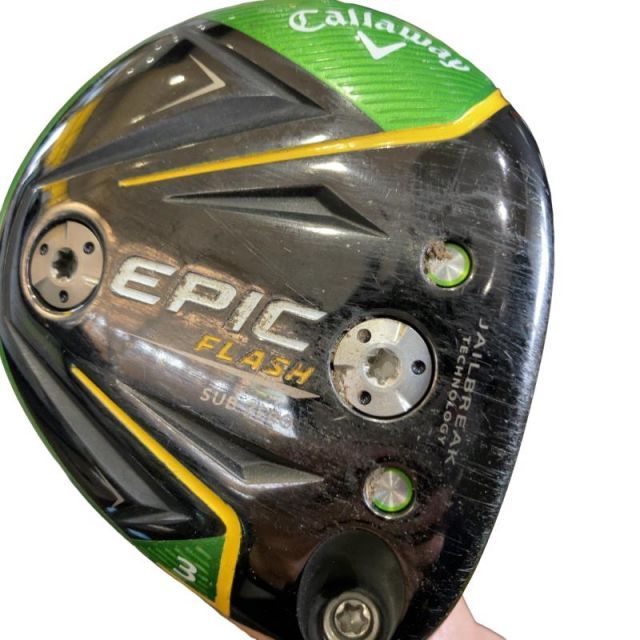 【中古】 キャロウェイ EPIC FLASH SUBZERO 3W フェアウェイウッド FW Speeder EVOLUTION V FW 60 (フレックスS) メンズ 男性用 右利き 右用 Cランク ゴルフクラブ