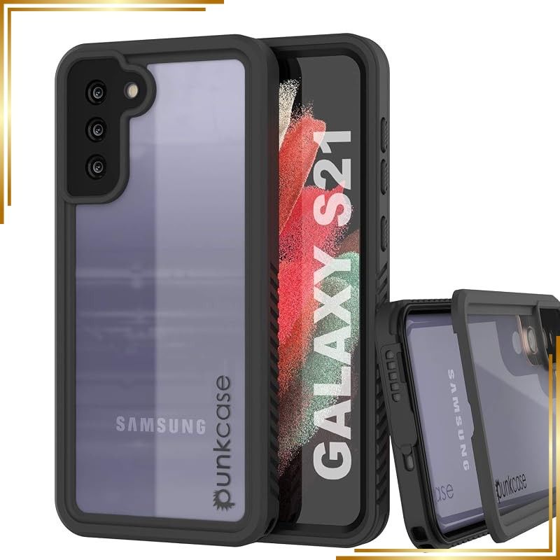【新品】 PunkCase Galaxy S21 防水 ケース [エクストリーム シリーズ] [スリム フィット] [IP68 認証] [耐衝撃性] [防汚性] [耐雪性] アーマー カバー Galaxy S21 5G (6.2インチ) (2021) 用 [ブ