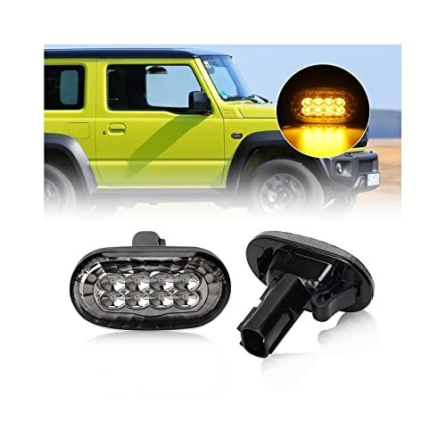 OPPLIGHT ジムニー LED マーカーランプ サイドマーカー ウィンカー ジムニーJB64 / ジムニーシエラ JB74 / ジムニーノマド JC74 専用 LEDサイドマーカー ウィンカーランプ 純正アンバー色 明るい ハイフラ抵抗内 f41b937f