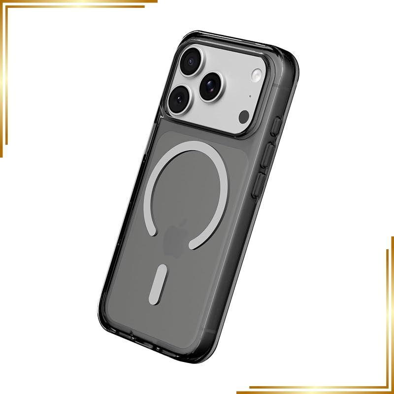 【新品】 RHINOSHIELD クリアケース MagSafe対応 iPhone 17 Pro 用 | 強力マグネット、軍用落下基準を超える、傷防止、耐衝撃の透明保護ケース - アッシュブラック