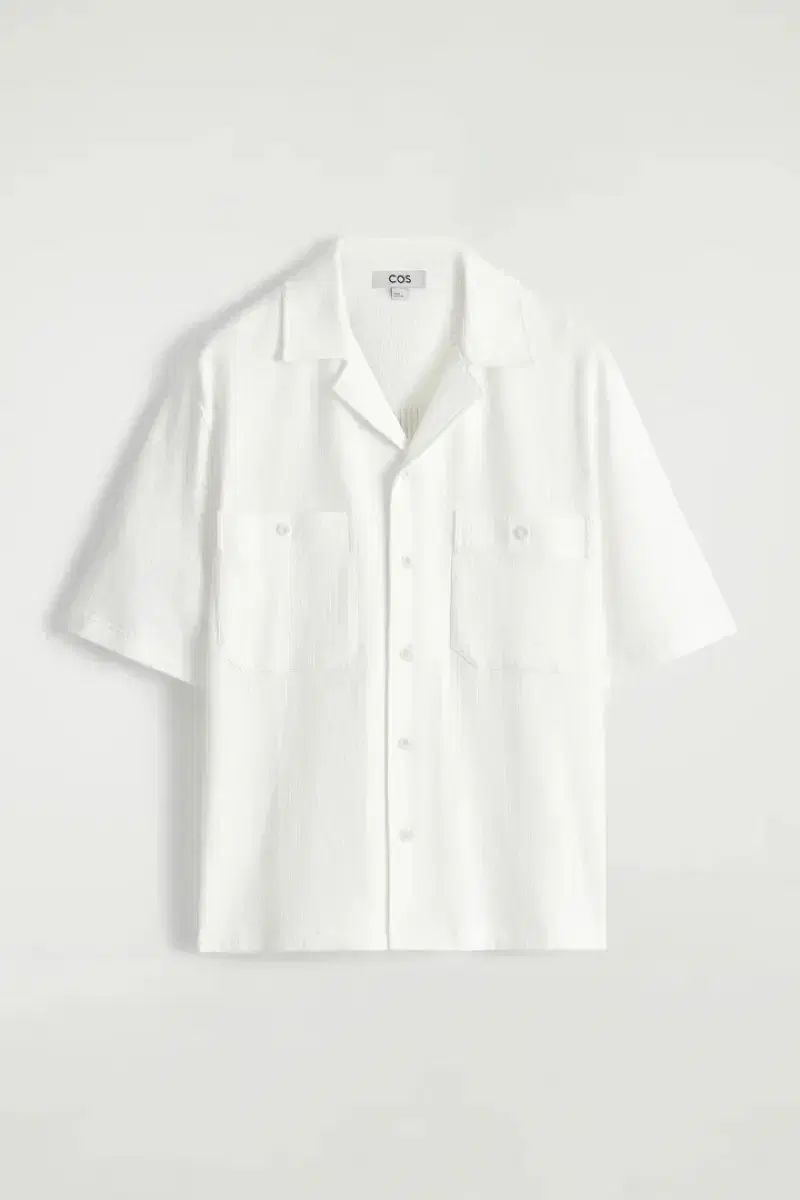 コス COS コットン シアサッカー リゾート シャツ XL
