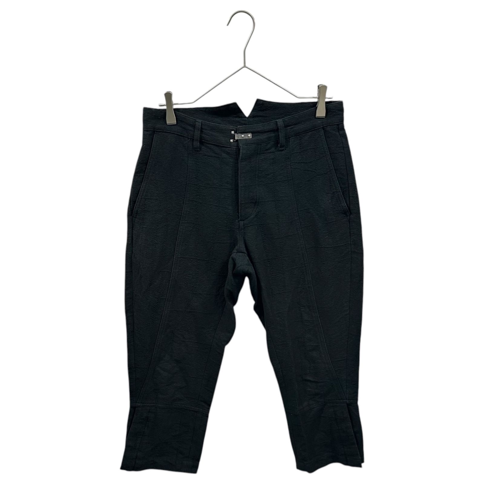 SADDAM TEISSY(サダムテイシー) Jacquard Tapered Cropped Pants ジャガード テーパード クロップド パンツ ST107-0058S 1(S程度) ブラック