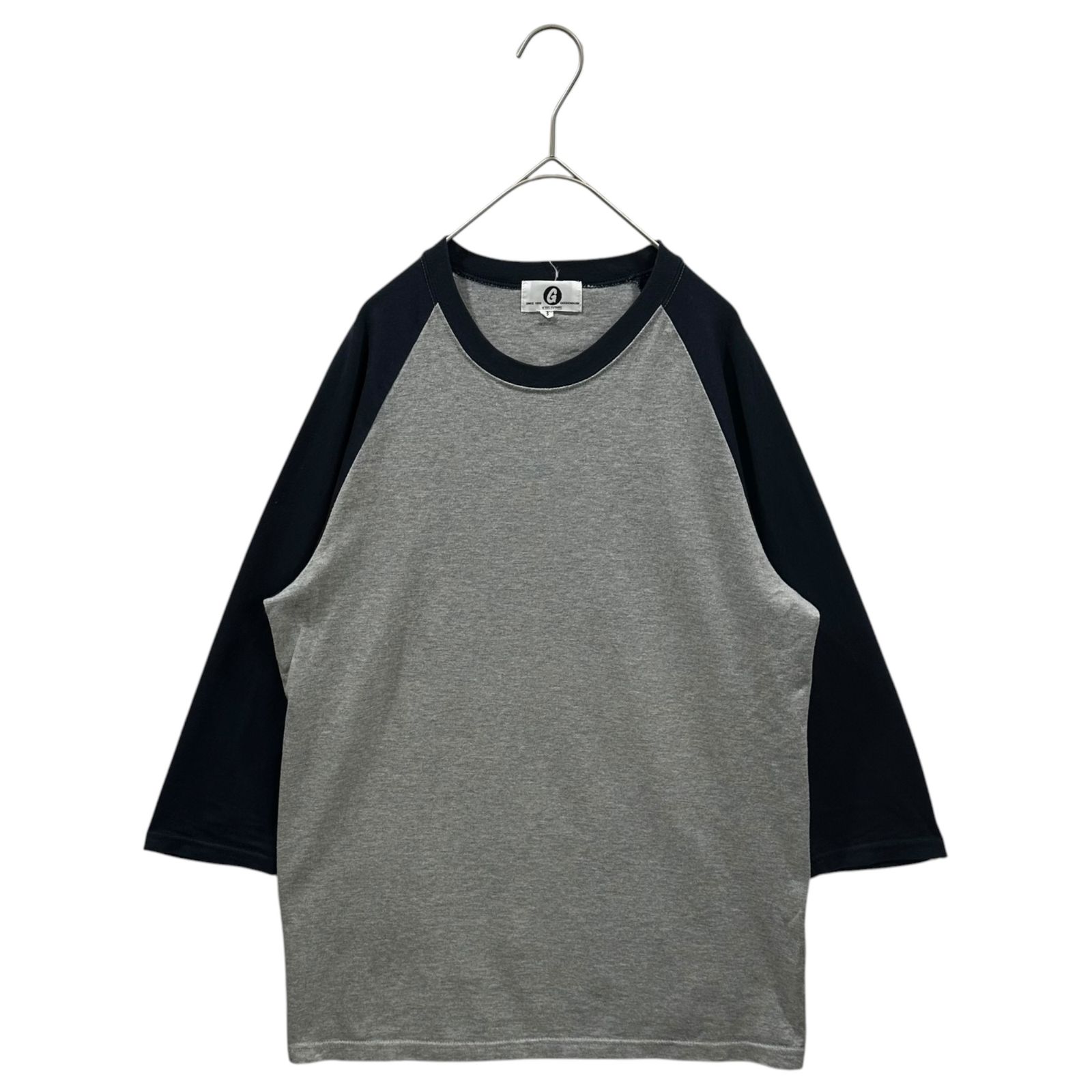GOODENOUGH(グッドイナフ) Glam G One-Point Logo 7/8 Sleeve Raglan Cut and Sewn グラムG ワンポイント ロゴ 7分袖 ラグラン カットソー 3 ネイビー×グレー