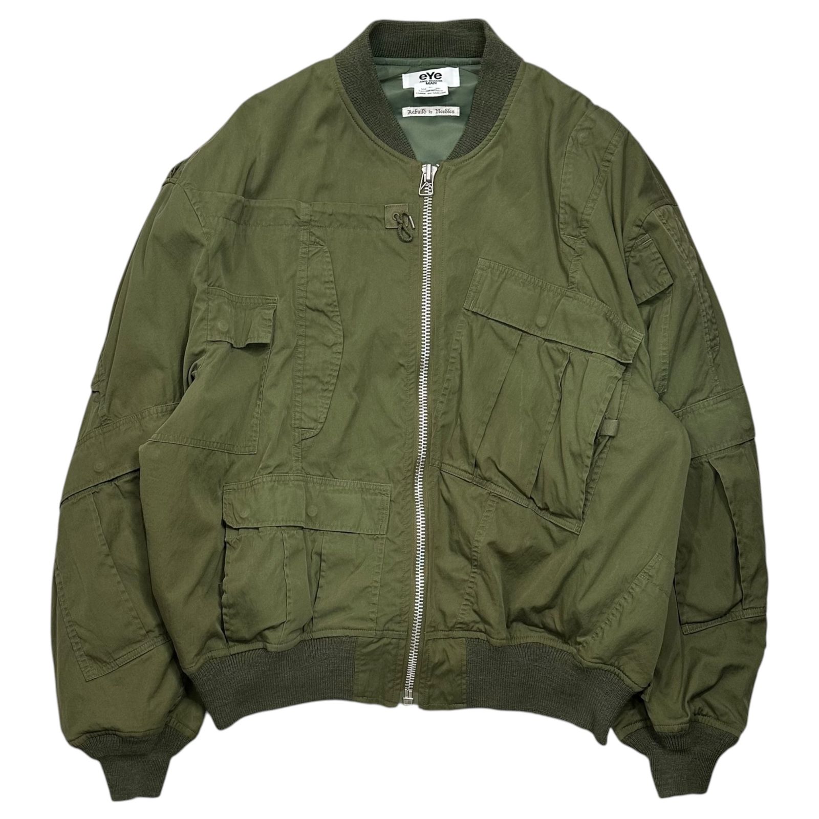 JUNYA WATANABE MAN×Rebuild by Needles(ジュンヤワタナベマン×リビルドバイニードルズ) 2025AW Co-branded Cotton-Nylon MA-1 Jacket 綿ナイロンMA-1ジャケット