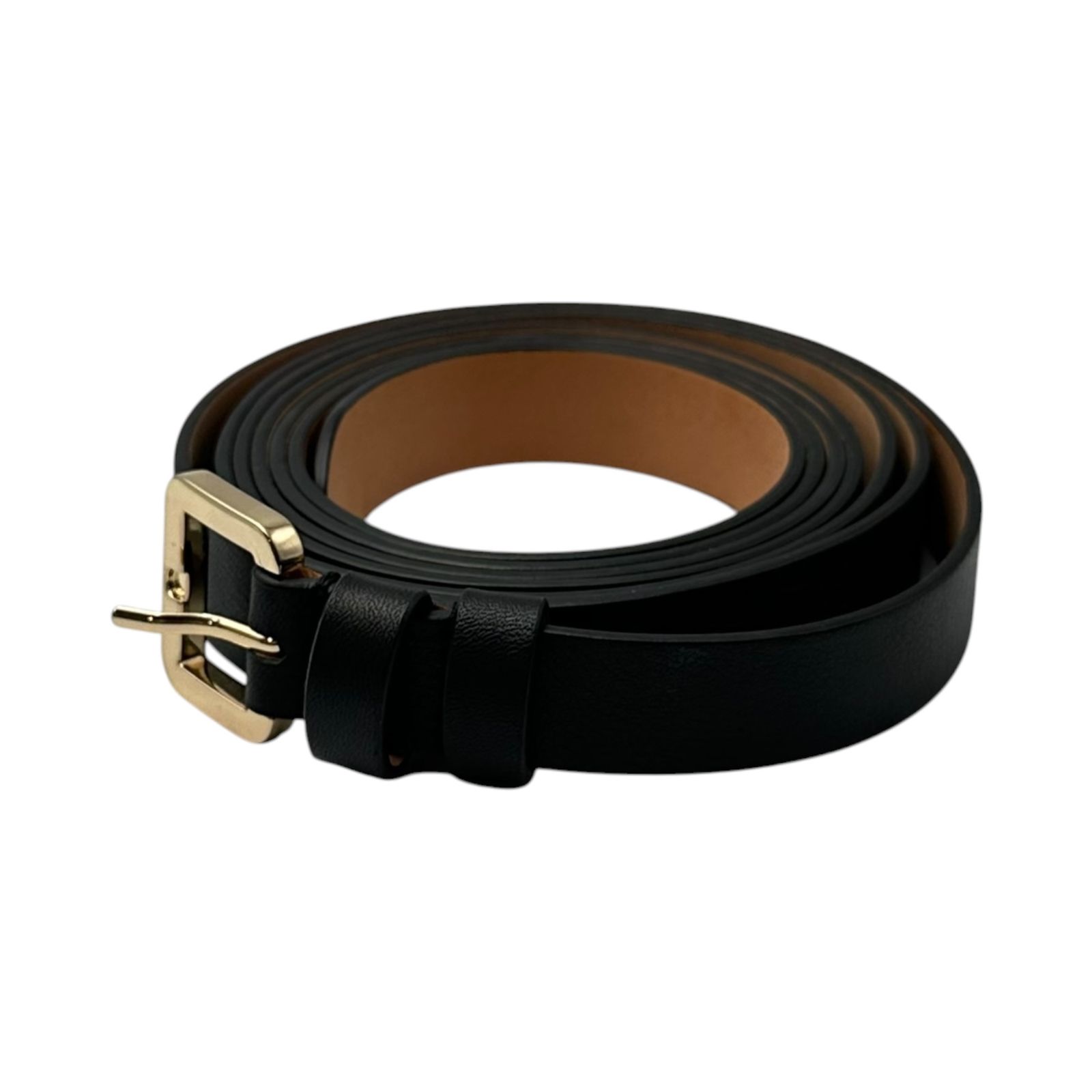 MAX MARA(マックスマーラ) Long Leather Slim Belt ロング レザー スリム ベルト ブラック
