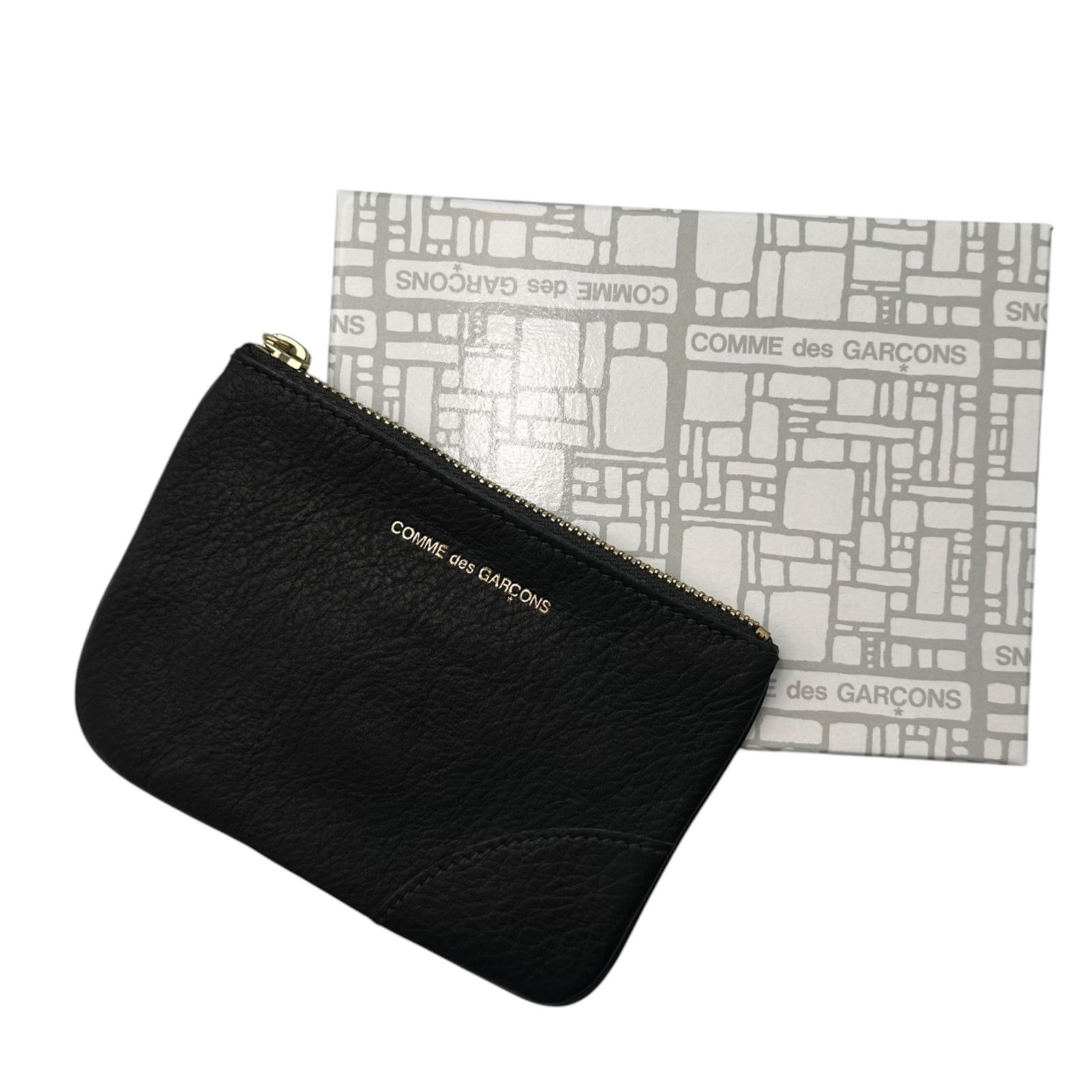 COMME des GARCONS(コムデギャルソン) WASHED WALLET ZIP POUCH ウォッシュド ウォレット ジップ ポーチ SA8100WW FREE ブラック
