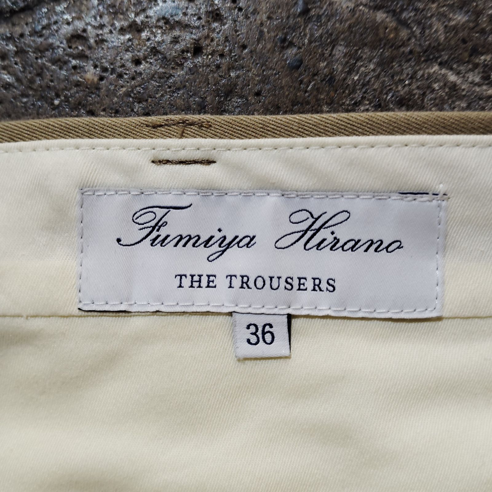 Fumiya Hirano THE TROUSERS Burlington BEIGE 36 フミヤヒラノザ