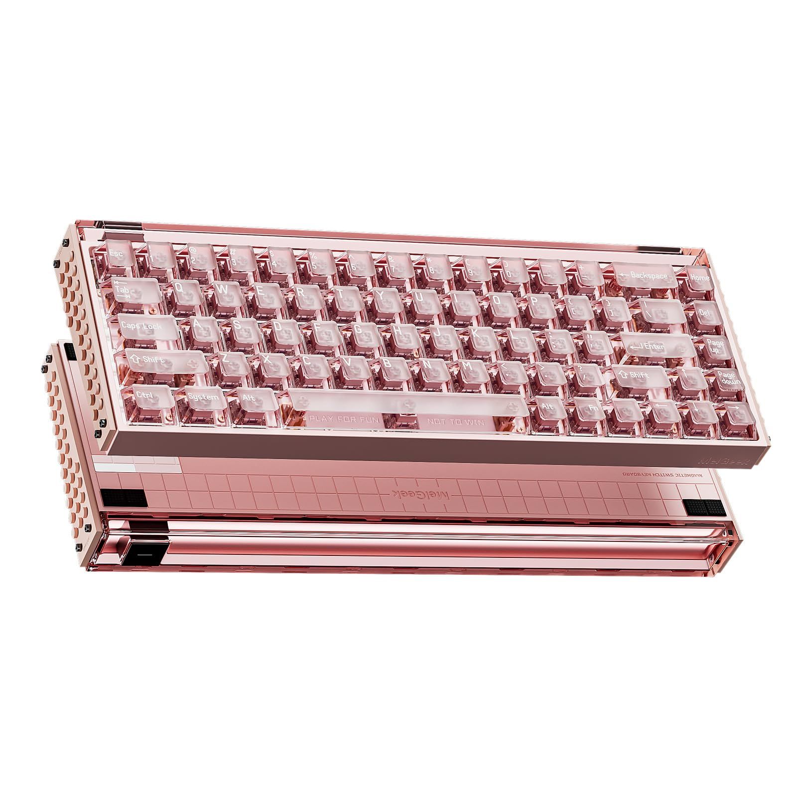 MelGeek MADE68 Ultra+ 有線キーボード、ホール効果磁気スイッチゲーミングキーボード、65% コンパクトラピッドトリガー、ホットスワップ対応、RGB スナップタップ & 調整可能なアクチュエーション、HIVE カスタム、アルミケース - ジェ