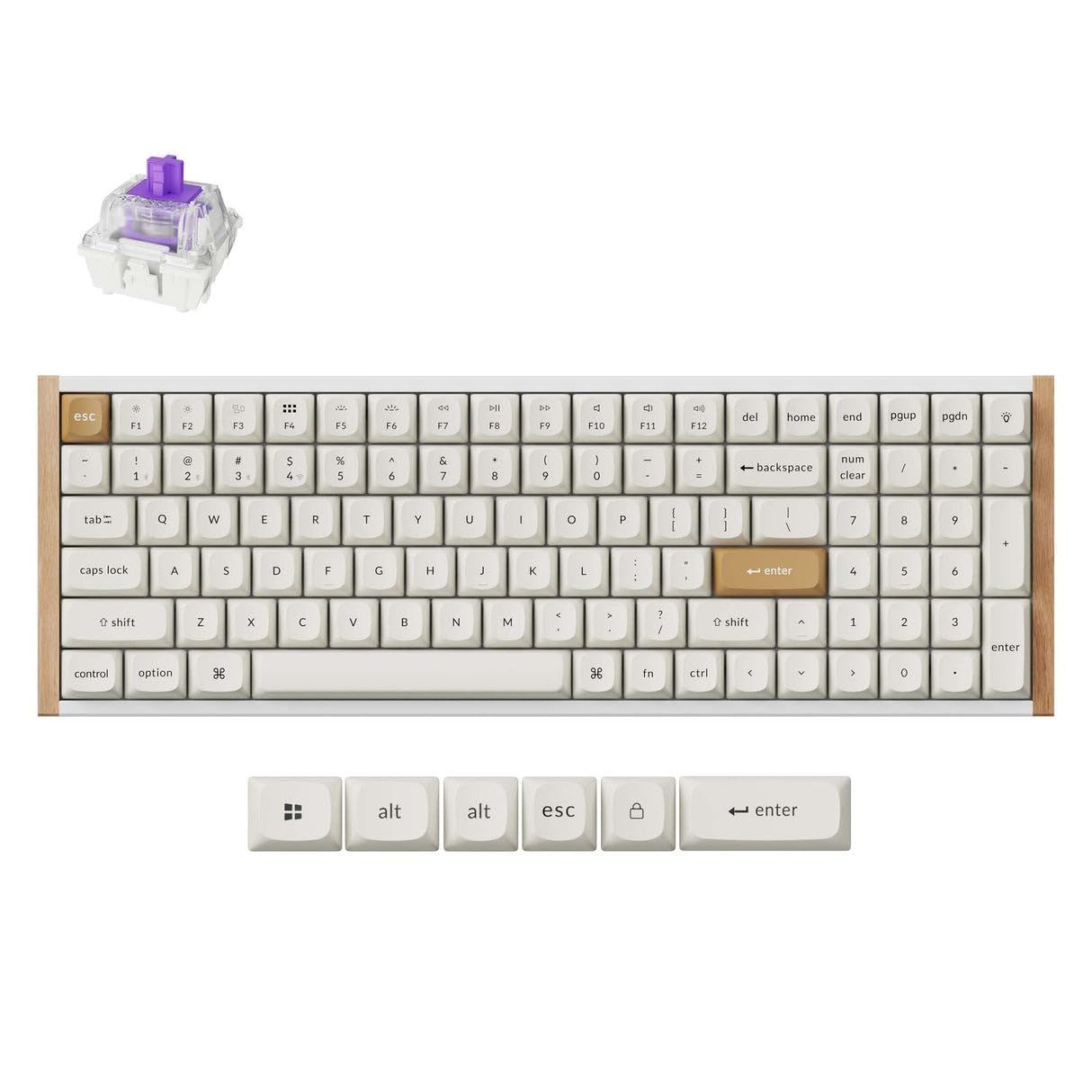 【国内正規品】Keychron K4 HE ラピッドトリガー ワイヤレス カスタムキーボード、96%、ホールエフェクトGateronダブルレール・マグネットスイッチ、2.4GHz・Bluetooth無線対応、QMKプログラム可能、アルミ+ウッドフレーム、RGB 26,571円