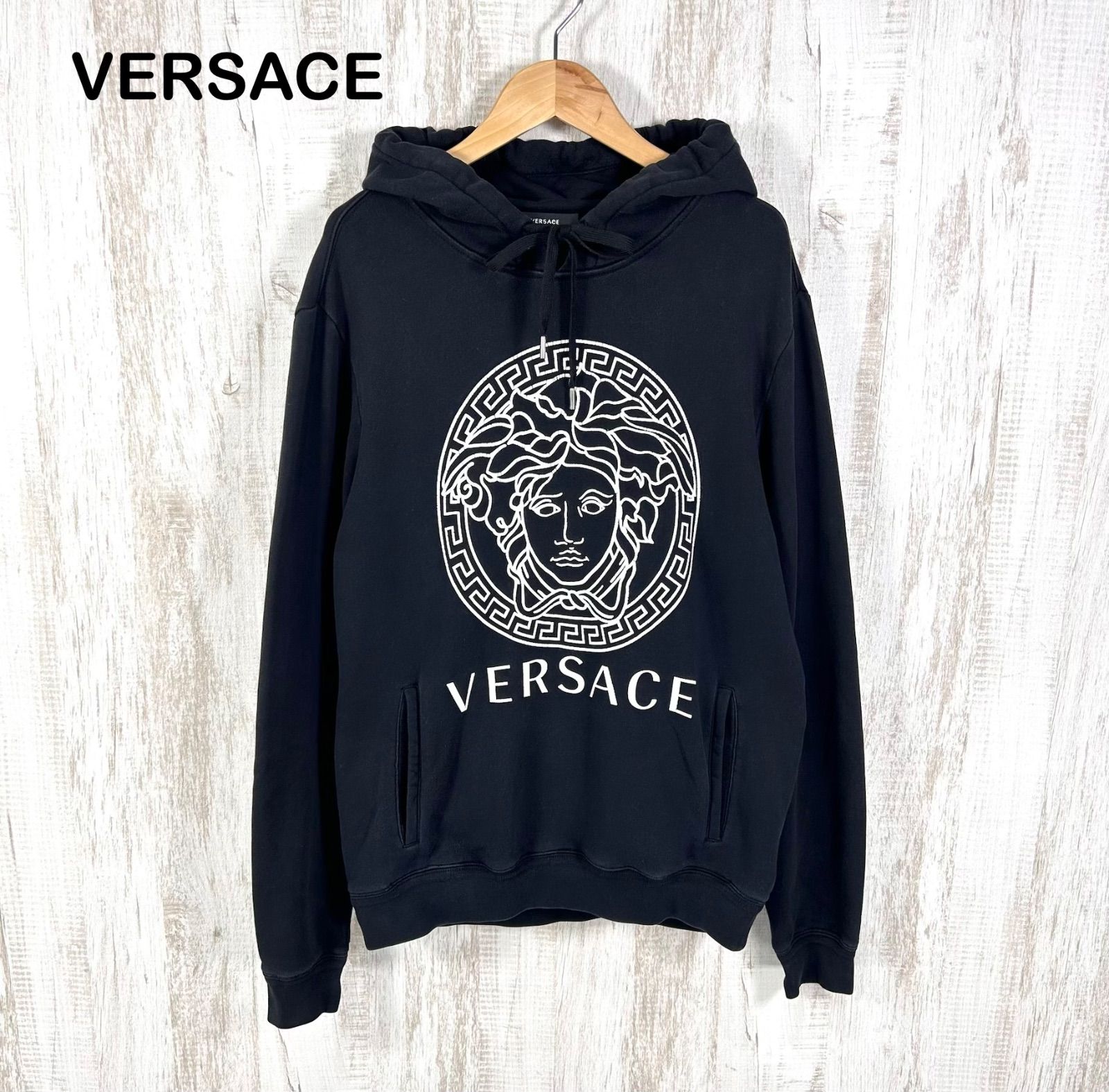 VERSACE ヴェルサーチ メドゥーサ ビッグロゴプリント フーディ