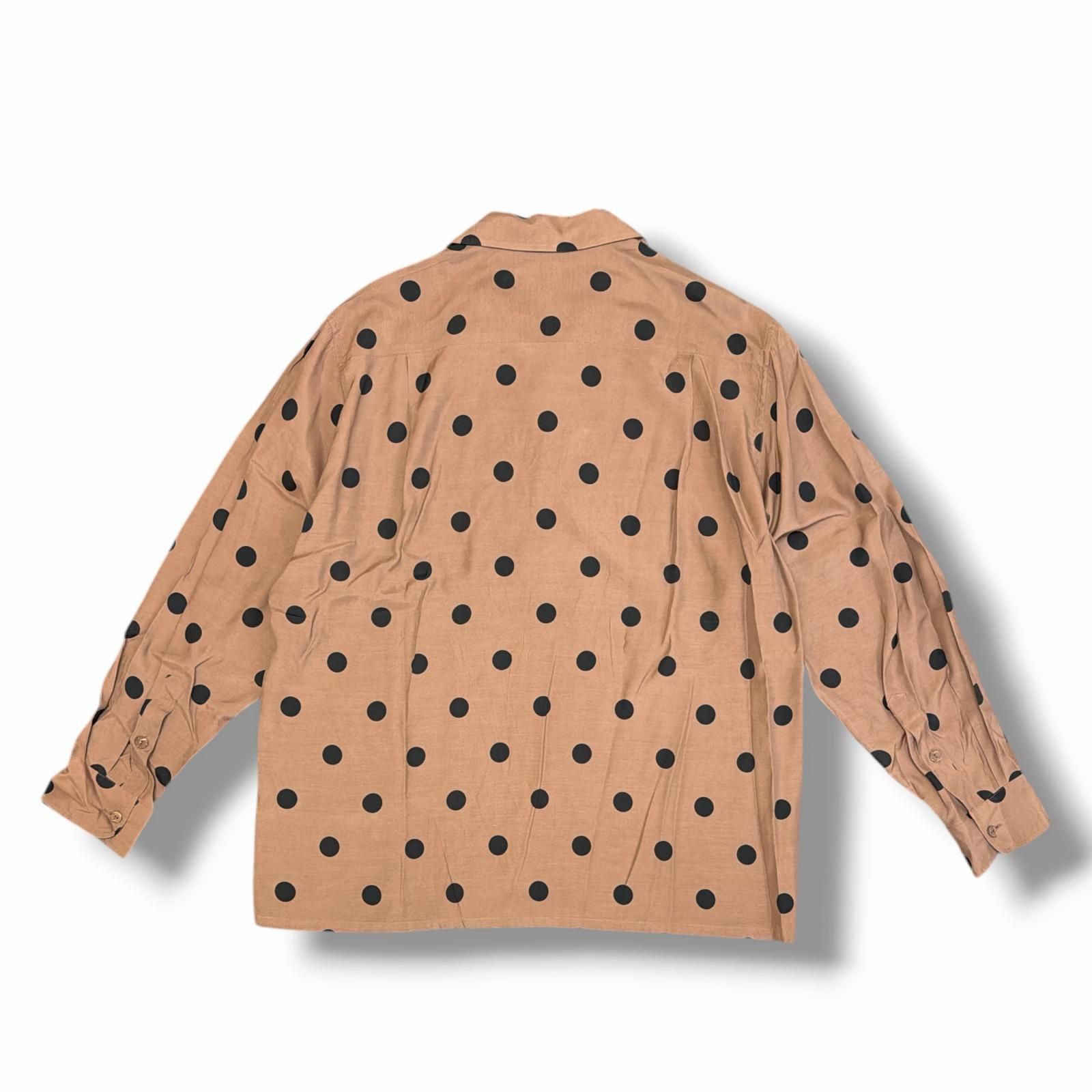 参考上代33000円 WACKO MARIA 23AW DOTS OPEN COLLAR SHIRT ドット 