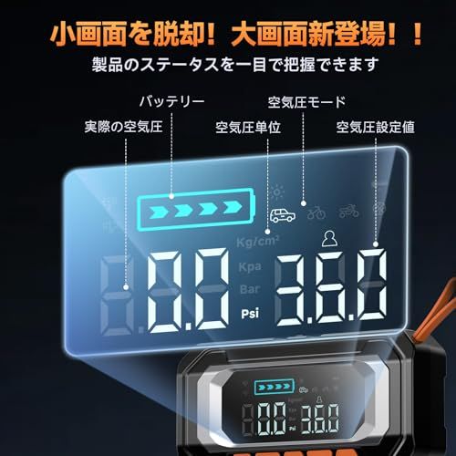 ★新品★ジャンプスターター & 電動空気入れ 【プロ監修・8000Aピーク電流・ 150PSI急速充気】12V 車対応 エンジンスターター【ドイツ レッド?ドット賞受賞ブランド】 全てガソリン /12L ディーゼル 軽量小型 日本企業 日本ブランド プリセット