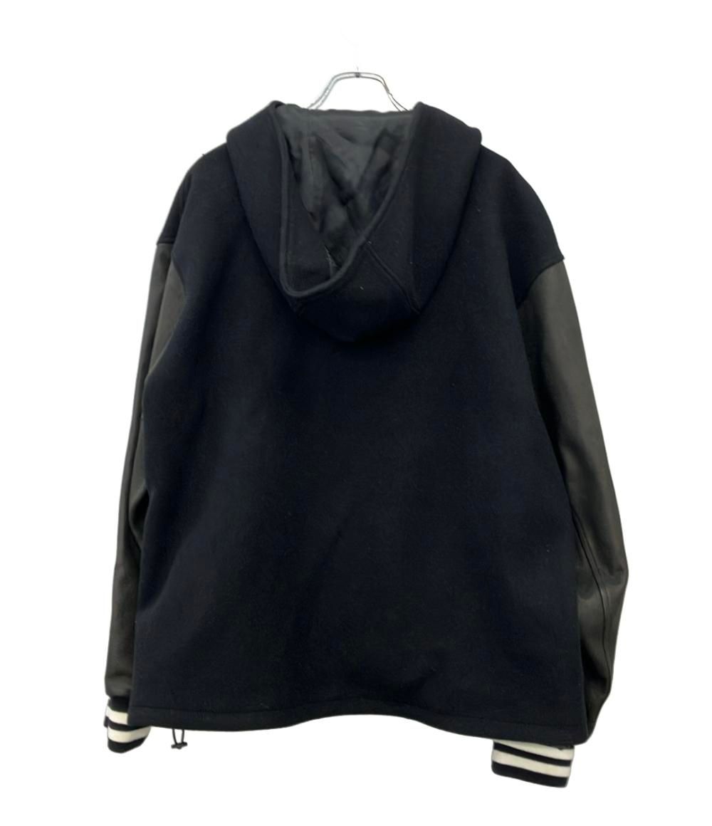 ネーム スタジャン フーデッド 袖レザー ダブルジップ スナップボタン NMJK-22AW-003 メンズ SIZE 2 (M) Name. ネーム スタジャン フーデッド 袖レザー ダブルジップ スナップボタン