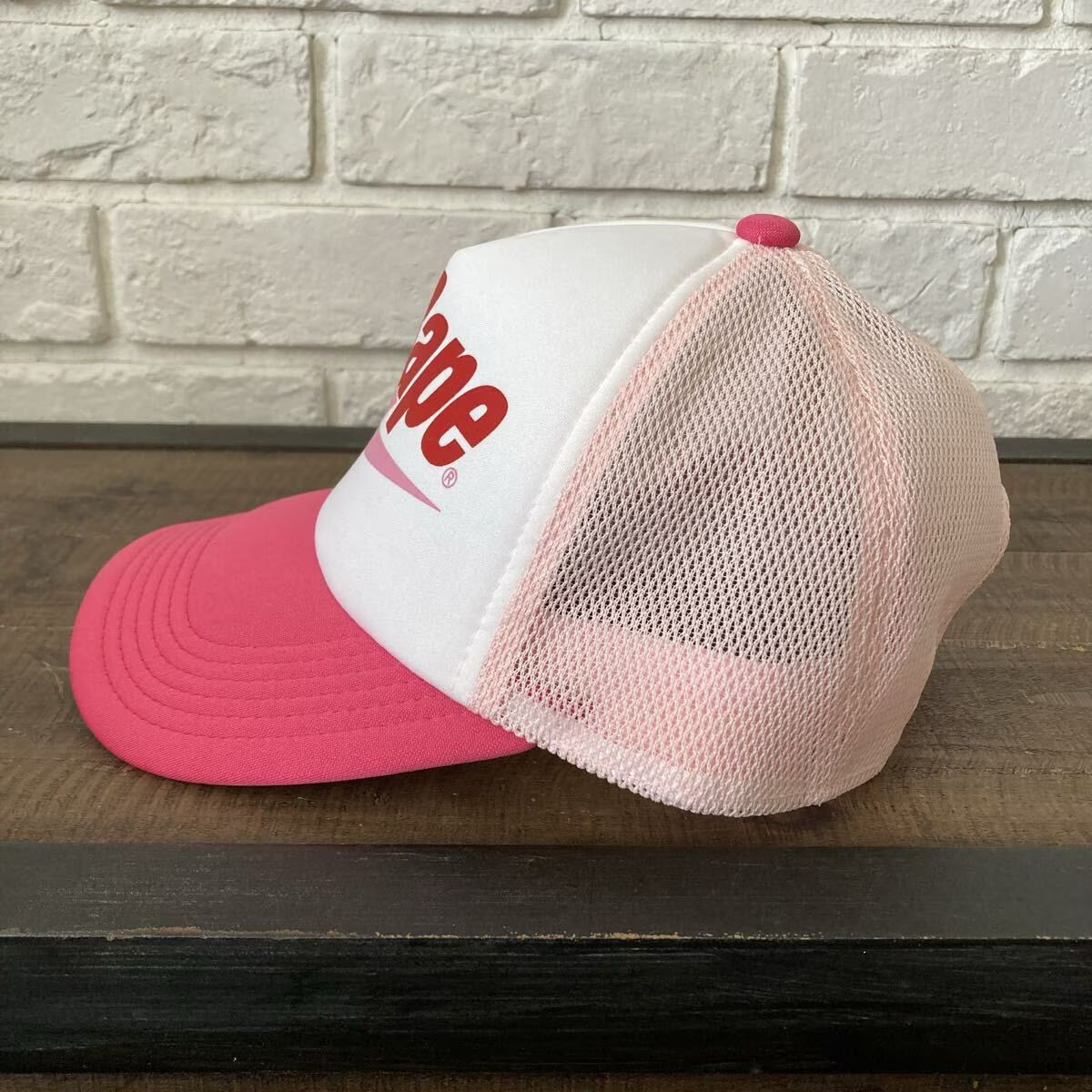BAPESTA LOGO メッシュ キャップ PINK a bathing ape star BAPE sta