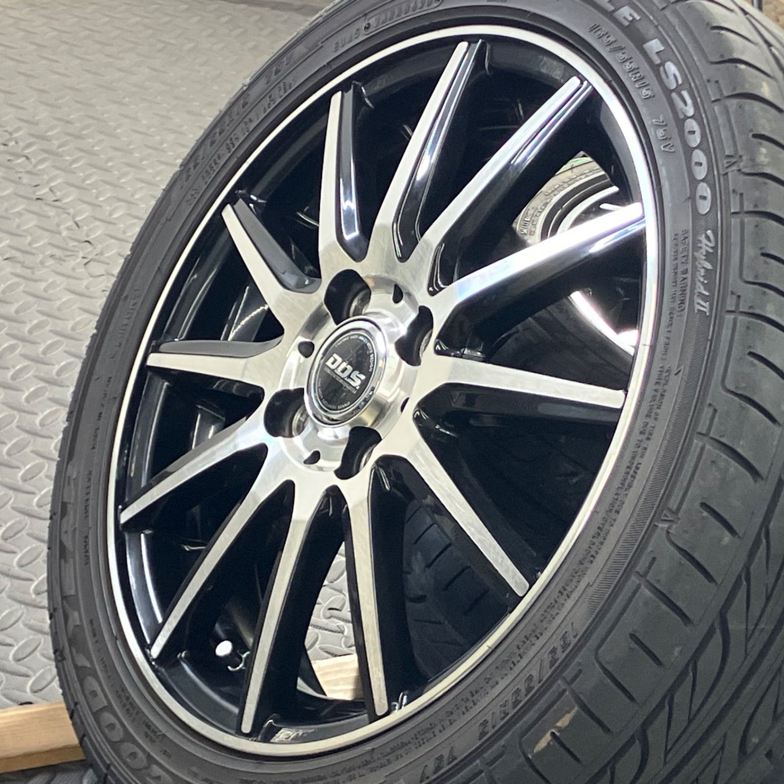 20年製 165/55R15 グッドイヤー イーグルLS2000 BADX DOS RS-12 タント