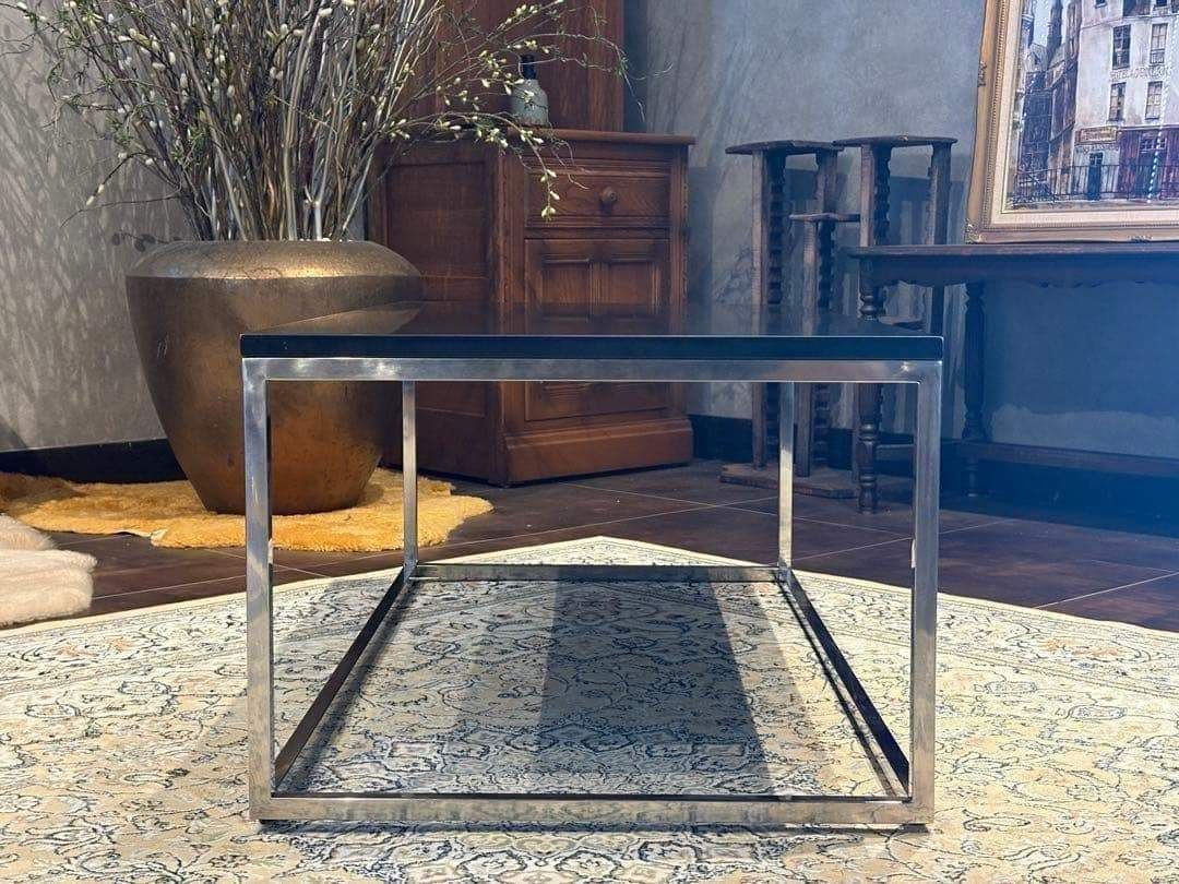 ローテーブル センターテーブル フラットローテーブル ブラック モダン
