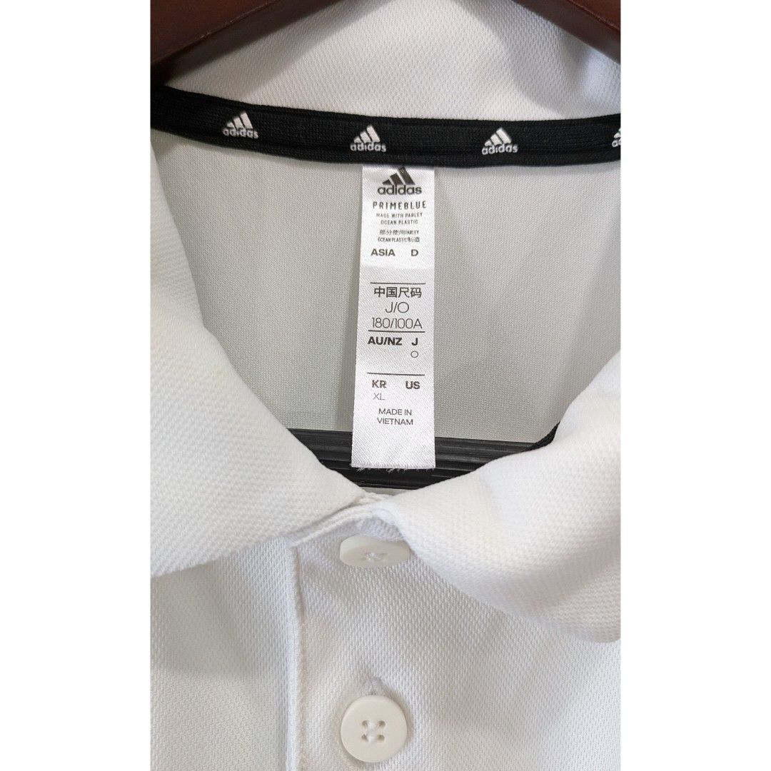 XL□ポロシャツ□adidas アディダス□状態B□白 ホワイト - メルカリ