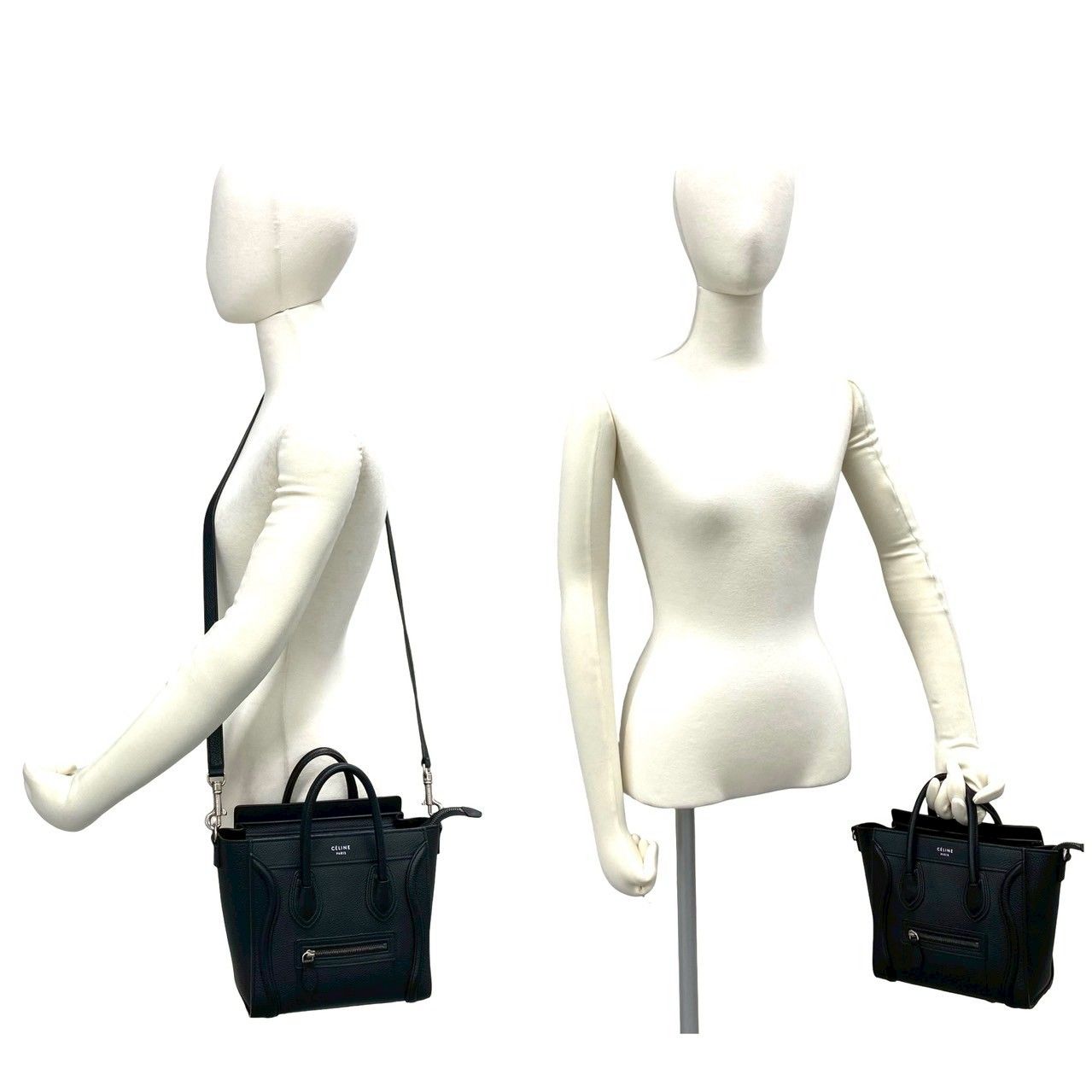 極 美品 袋付き CELINE セリーヌ ラゲージ ナノ ショッパー レザー 本