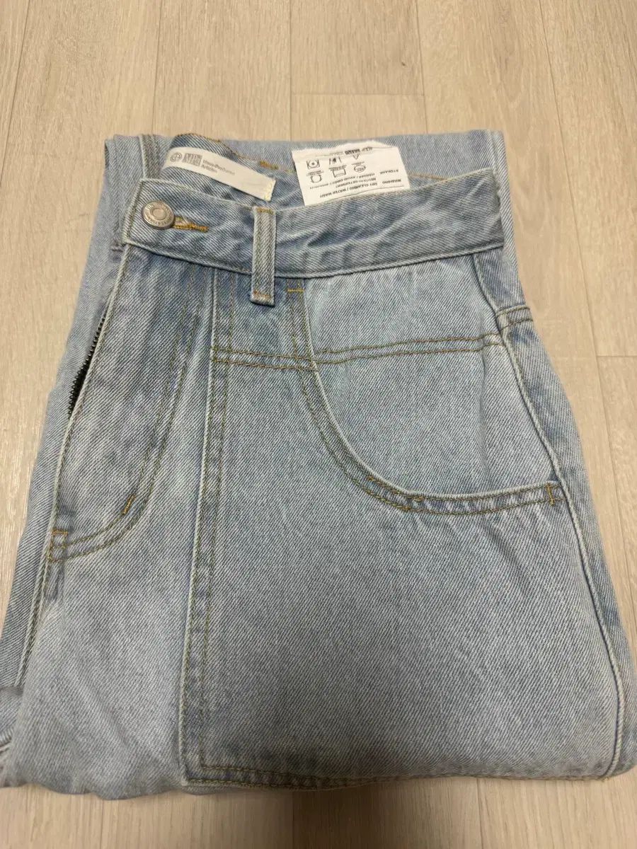 プラスチックプロダクト MPa ペインター デニムパンツ スチールブルー S (丈直し)