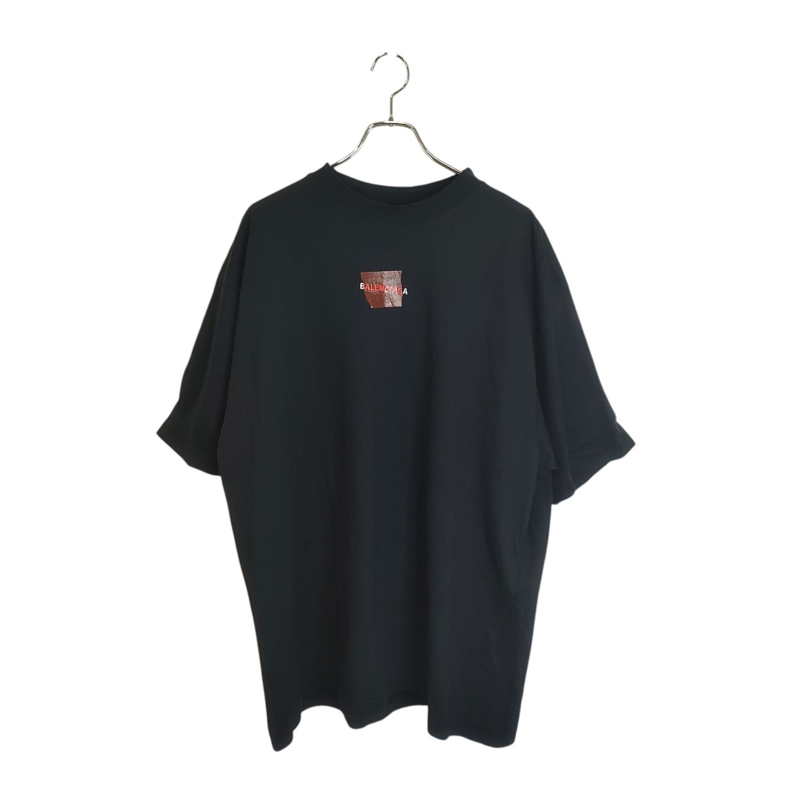 BALENCIAGA バレンシアガ 24AW Taped Balenciaga Back 半袖 Tシャツ 764235TSVG28737 XL ブラック メンズ
