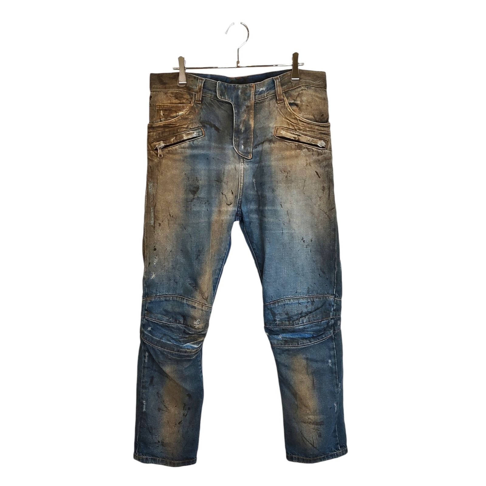 BALMAIN バルマン Dirty Oiled Biker オイル加工 バイカー デニム