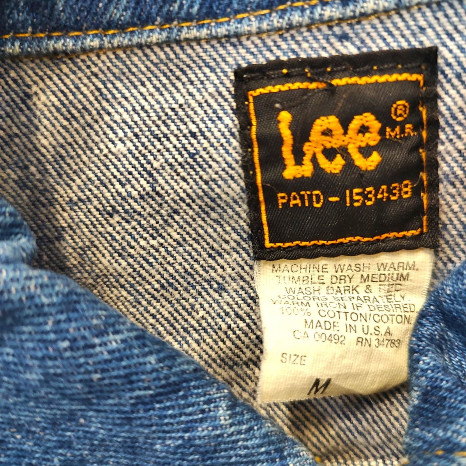 Lee リー USA製 70s-80s デニムジャケット PATD-153438 M インディゴ