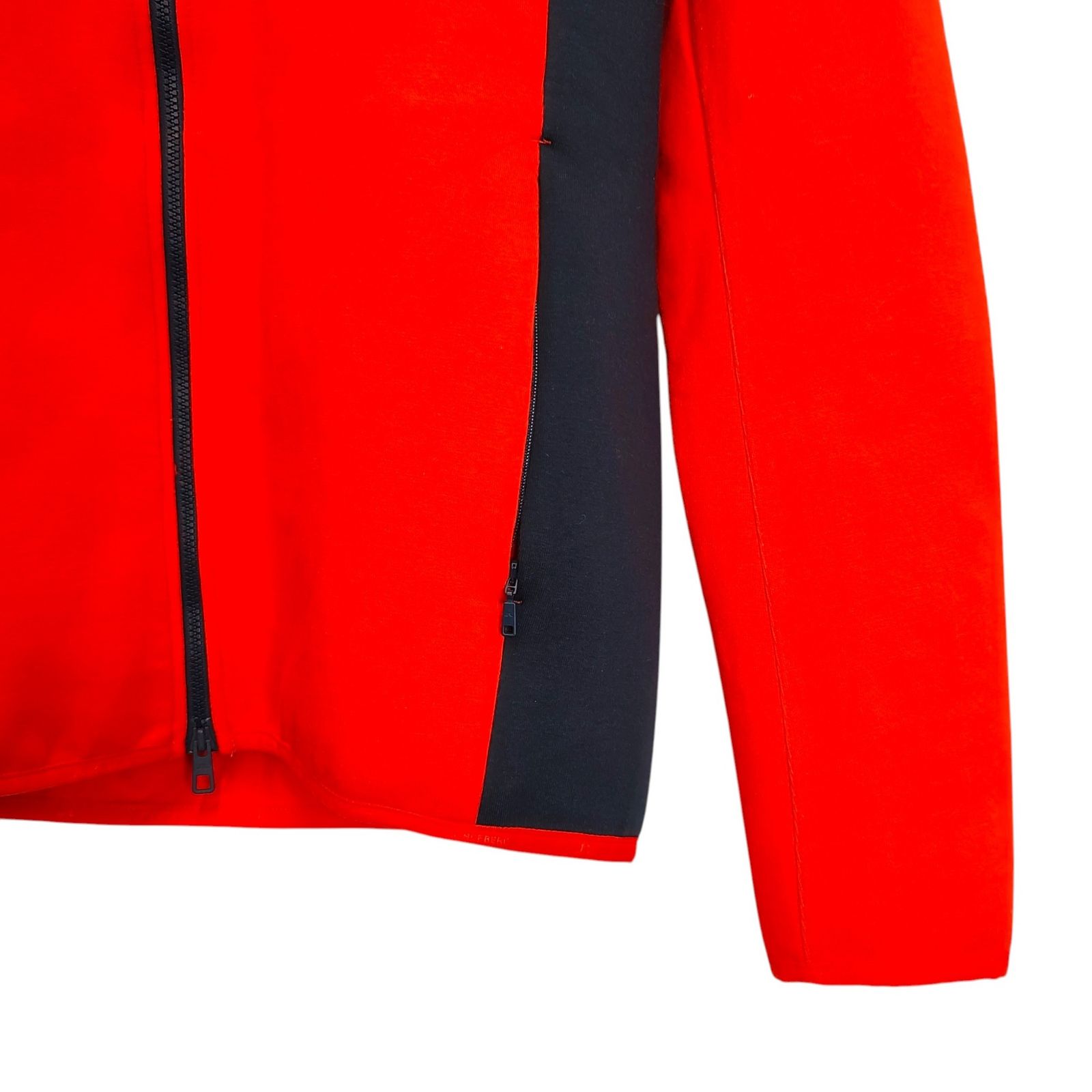 ジェイリンドバーグ ゴルフウェア フーディ Sサイズ バイカラー　赤　　パーカー J. LINDEBERG ジェイリンドバーグ Double zip-up hoodie ダブル ジップ