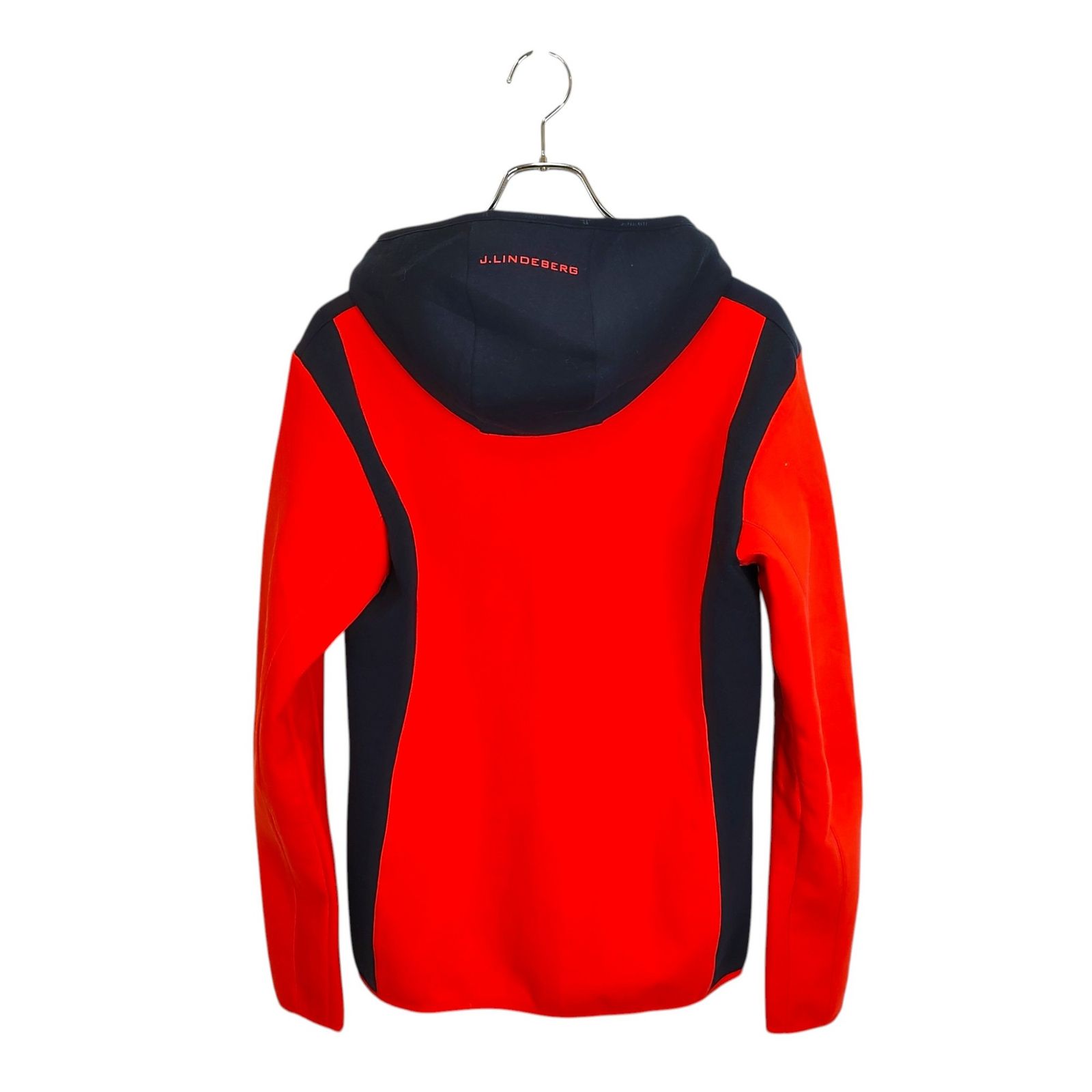 ジェイリンドバーグ ゴルフウェア フーディ Sサイズ バイカラー　赤　　パーカー J. LINDEBERG ジェイリンドバーグ Double zip-up hoodie ダブル ジップ