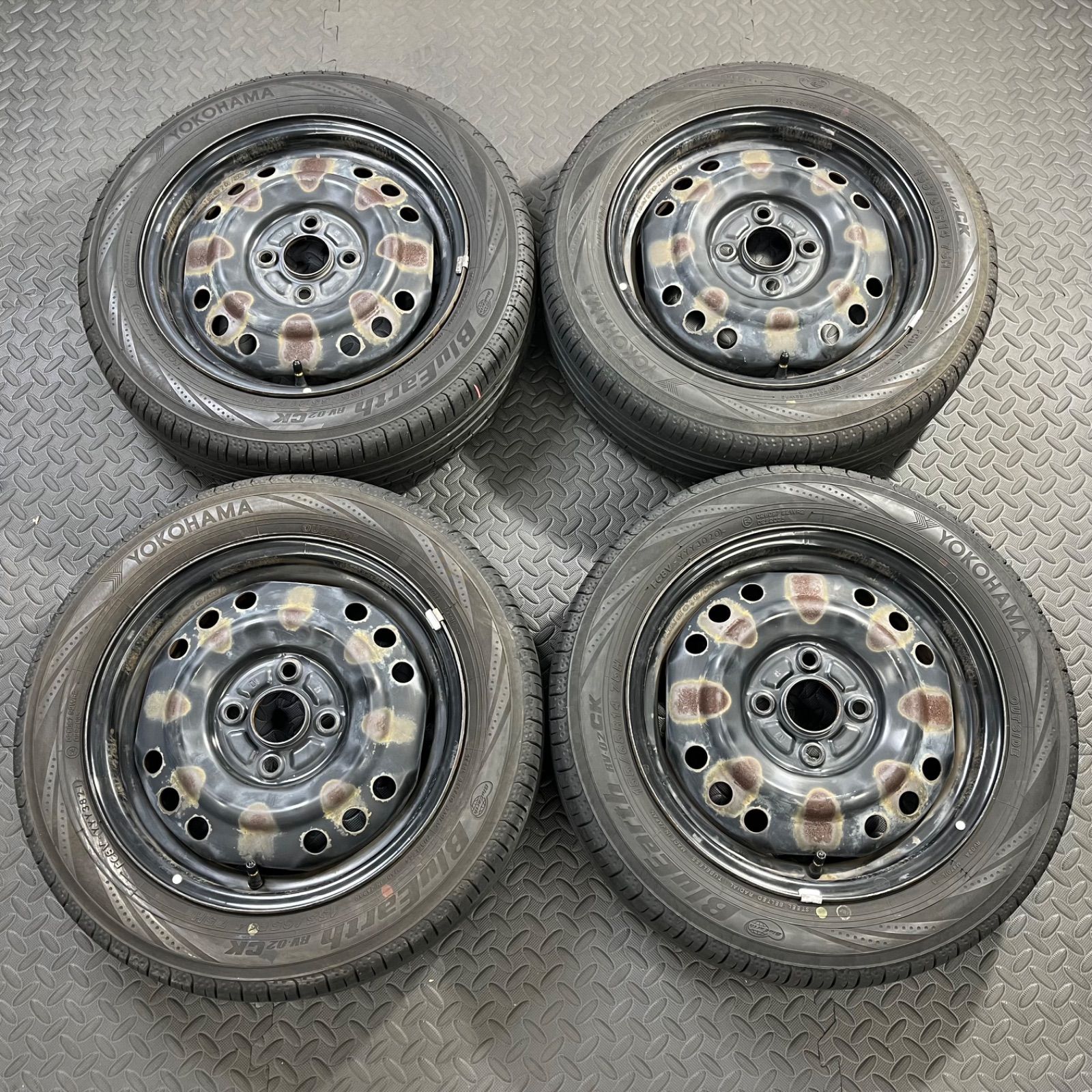 20/21年製 155/65R14 ヨコハマ ブルーアースRV-02CK ダイハツ スチール