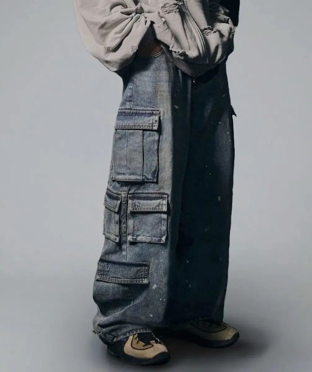 NOT4NERD Dirty Wash Multi Cargo Denim Pants - メルカリ