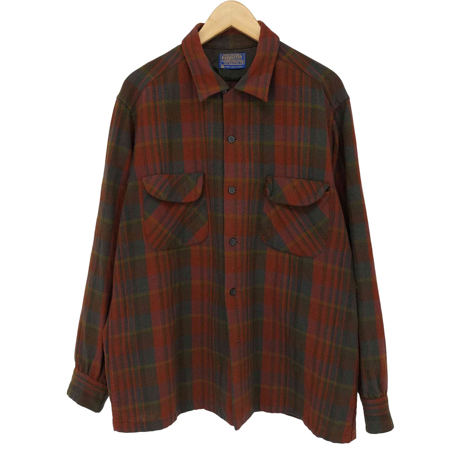 ペンドルトン PENDLETON 60S ボードシャツ チェック柄ウールシャツ メンズ JPN：L