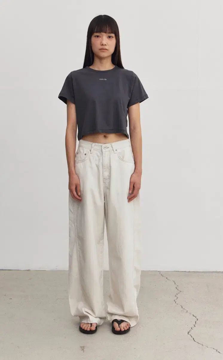 コアード curved denim beige ロングL
