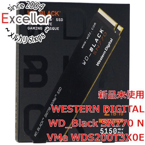 [bn:8] Western Digital製 SSD　WD Black SN770 NVMe WDS200T3X0E-EC　2TB