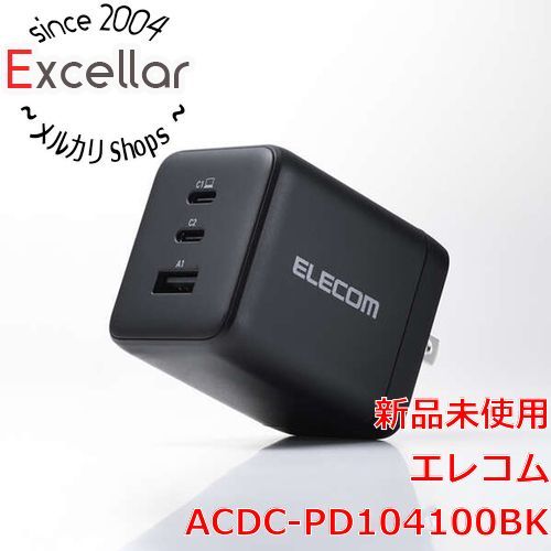 [bn:0] ELECOM　USB Power Delivery 100W AC充電器　ACDC-PD104100BK　ブラック