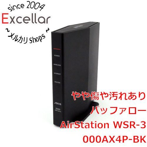 [bn:1] BUFFALO　無線LANルータ　AirStation WSR-3000AX4P-BK　ブラック
