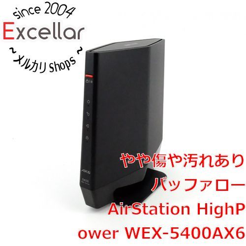 [bn:3] BUFFALO　WiFi 6 対応中継機 AirStation HighPower WEX-5400AX6　ブラック 6,603円