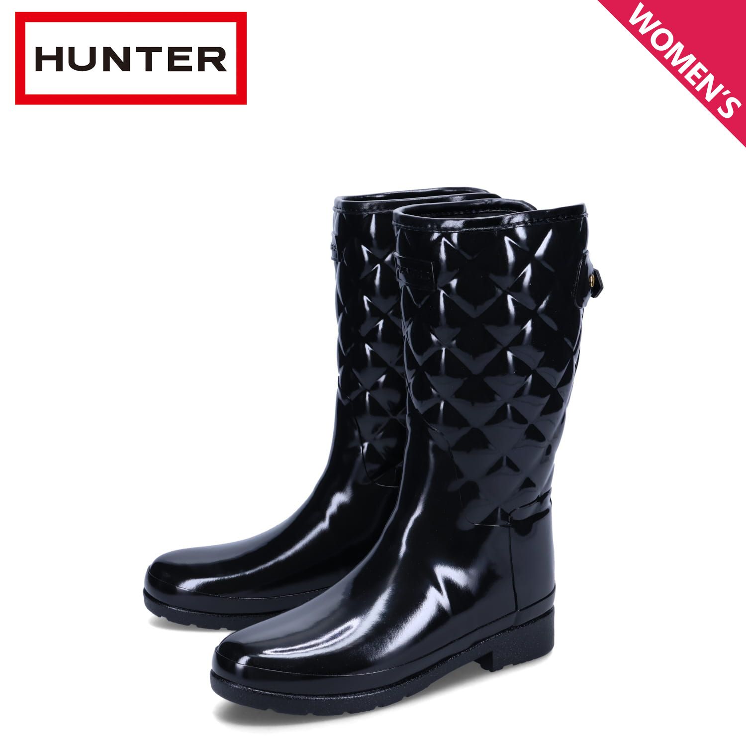 ハンター HUNTER レインブーツ 長靴 リファインド キルト ショート