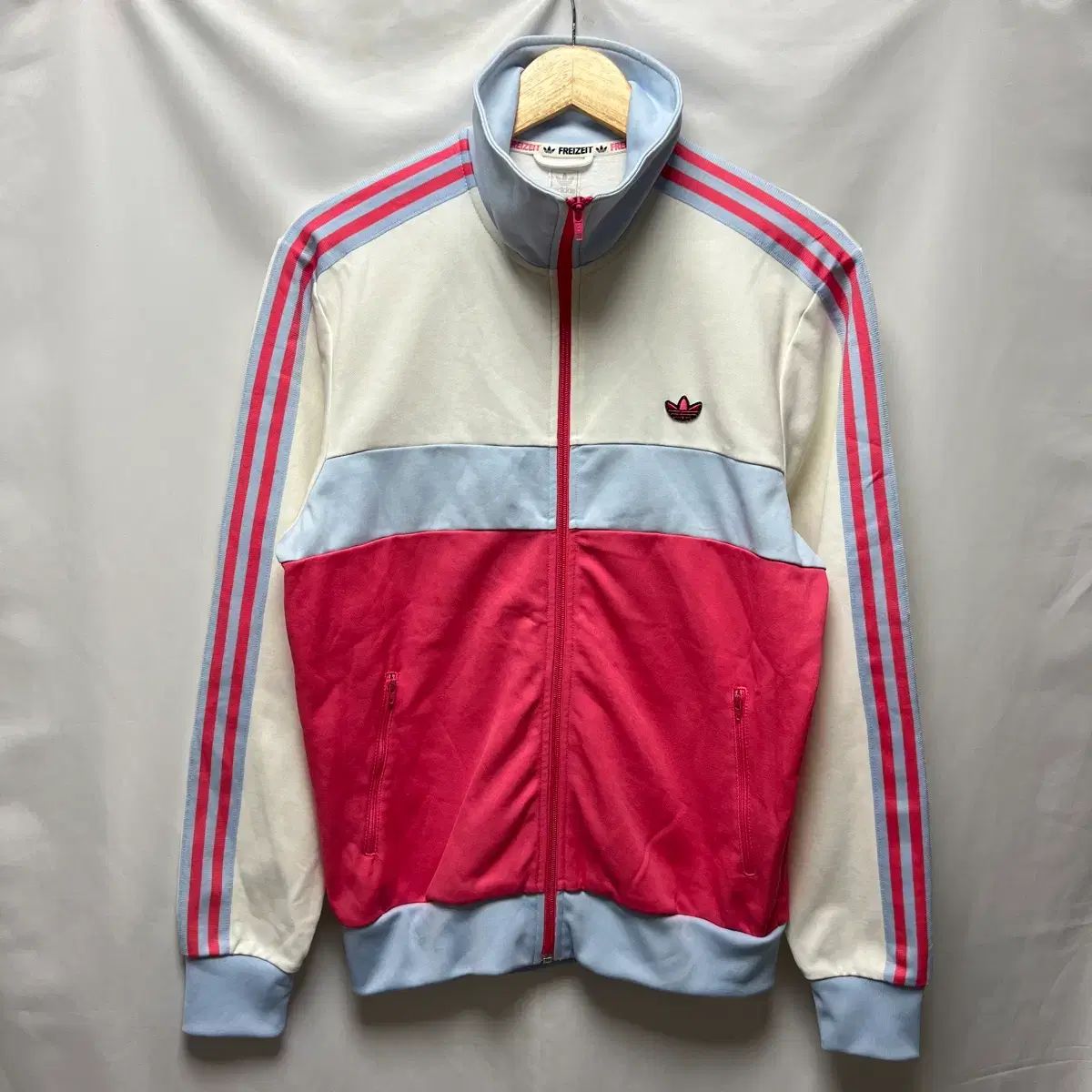 正規品/M adidas アディダス ファイヤーバード 白 ピンク スカイブルー トラックジャージ/ジャージ