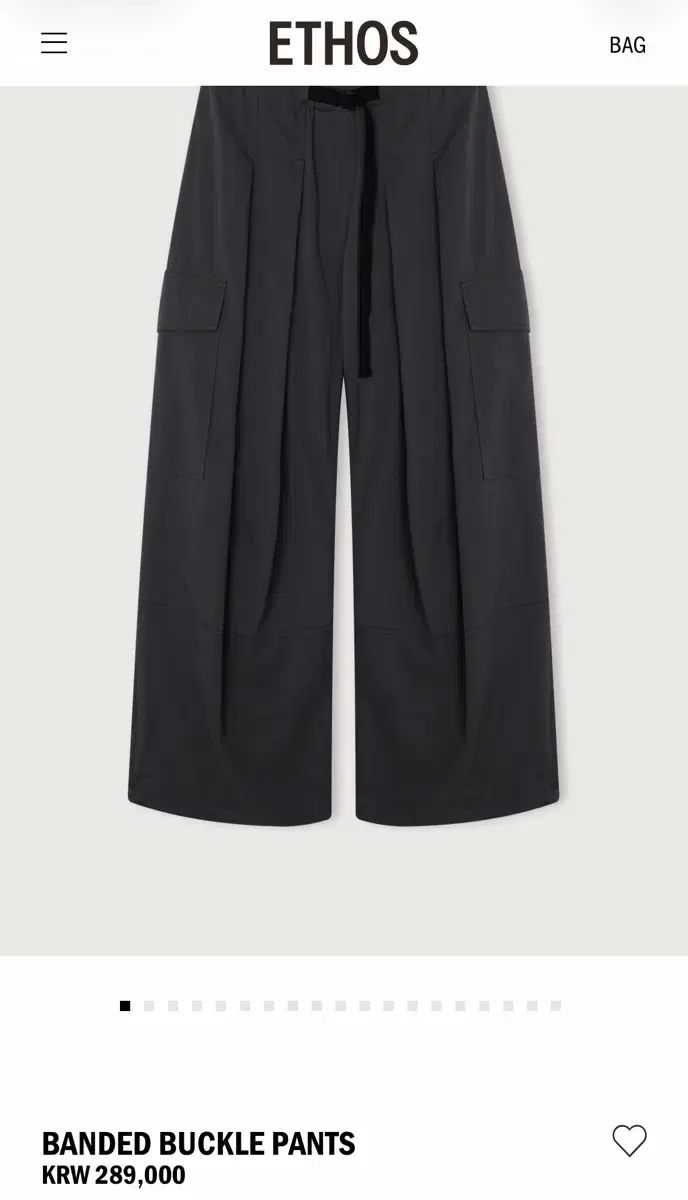エートス バンディッド バックル パンツ チャコール