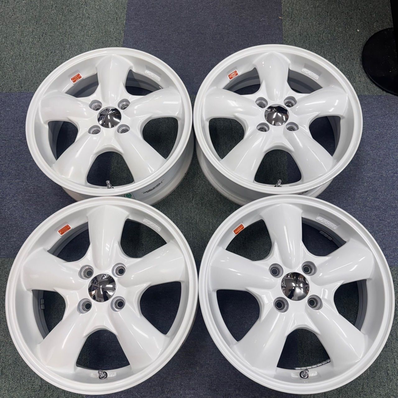 WORK グッカーズ 15インチ 5j +46 PCD100 ホワイト N-BOX キャンバス 
