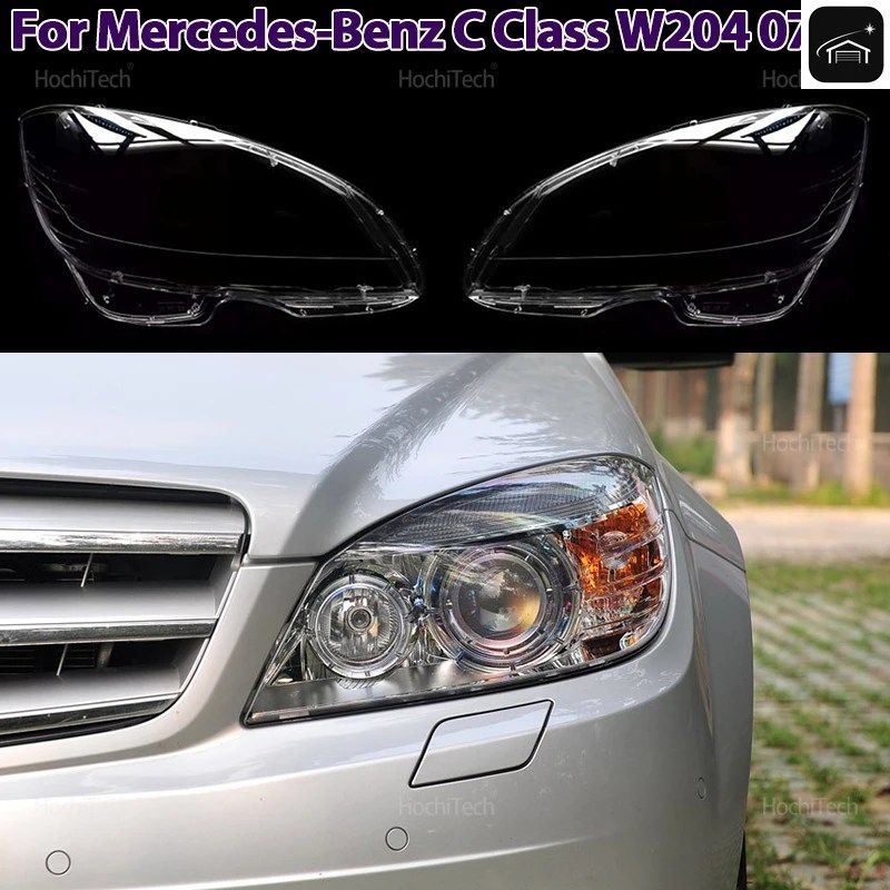 メルセデスベンツ Cクラス W204 C180 C200 C220 07-10 C280 C300 ヘッドライトカバー ランプシェル ヘッドライトガラスレンズ ヘッドランプ